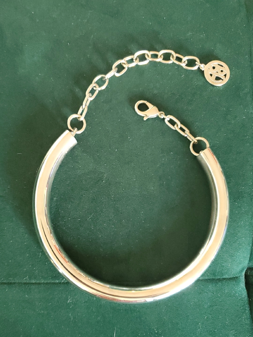 Ben-Amun Collar Necklace 24k White Gold Plated
